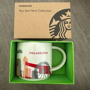 New Starbucks You Are Here Ceramic 14oz Mug Cup PHILADELPHIA